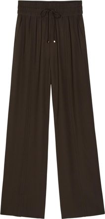 Joseph Dee Wide-leg Crepe Trousers - Brown - 44 (UK16 / XL)