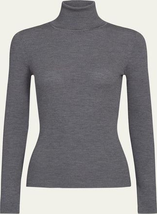 TWP Rib-Knit Wool Turtleneck Sweater