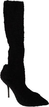 Dolce & Gabbana Luxe Zwarte Stretch Soklaarzen - Dames - Laarzen met Hak - Zwart - 41 EU - Schoenen