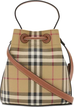 Burberry Check Mini Bucket Bag