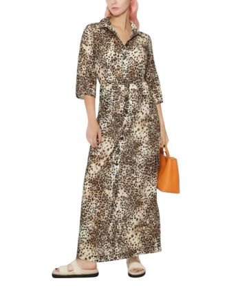 Max & Moi Rocher Robe Longue Dress In Felin