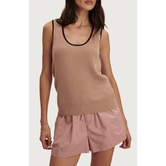Varley Higson Cotton Knit Tank in Light Taupe at Nordstrom, Size Medium