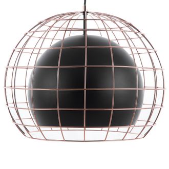 Beliani Beliani - L&aacute;mpara De Techo Negra De Metal 128 Cm Pantalla Estilo Industrial Liri
