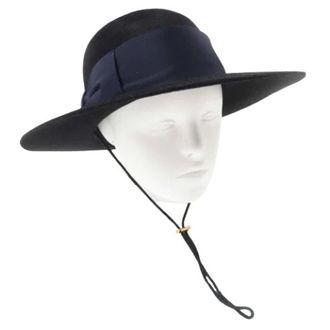 Gucci Cappello Pre-owned in Lana Rayon Feltro di Coniglio - - Pre-owned - Donna - Nero - ONE SIZE