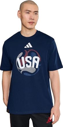 adidas Fifa World Cup 2026 Usa T-shirt Mens Workout Team Navy Blue : 2XL, Cotton