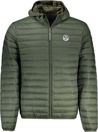 North Sails Capuchon polyamide jack met applicatie - Heren - Winterjassen - Groen - XL - Jassen