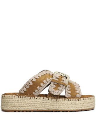 Mou Jute sandals - Brown