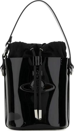 Vivienne Westwood Borsa a secchiello Daisy con coulisse - Nero