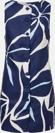 Cala de la Cruz Rhoda printed linen minidress