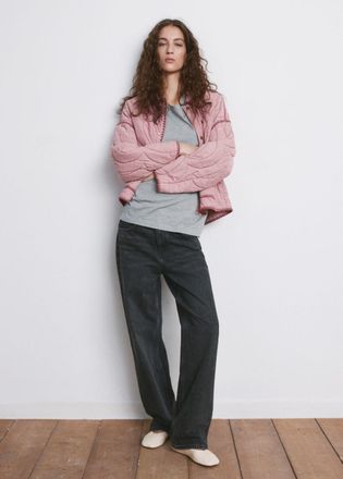 Mango Giacca trapuntata ribattiture contrasto rosa - Donna - XXS - MANGO