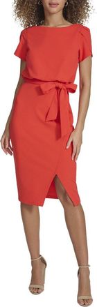 Kensie Crepe Scuba Midi Dress