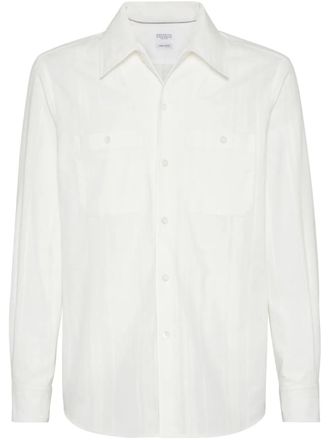 Brunello Cucinelli Katoenen overhemd - Wit