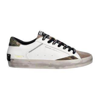 Crime London Schoenen, Heren, Wit, 41 EU, Leer, Distressed Sneakers