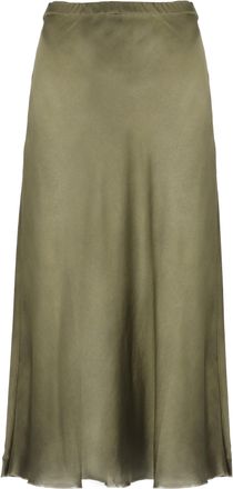 Avant Toi Flowing Silk Midi Skirt With Elastic Waistband