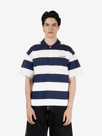 Carhartt Work in Progress S/S Delray Polo delray stripe blue