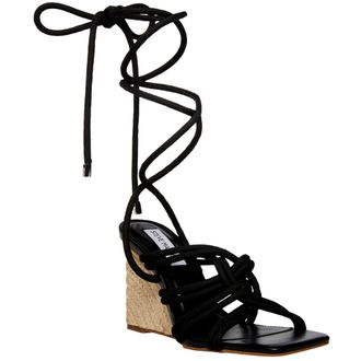 Steve Madden ldolized Wedge Sandal Black IDOL06S1-027 Womens