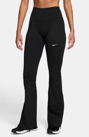 Nike One Dri-FIT High Waist Flared Leggings in Black/White at Nordstrom Rack, Size X-Small