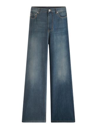 Dior REGULAR FIT JEANS IN BLUE STONEWASHED COTTON DENIM - Christian Dior - Woman
