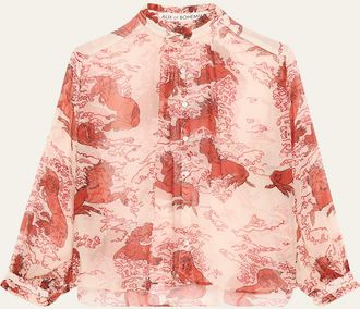 Alix of Bohemia Farah Alabaster Flare Trousers