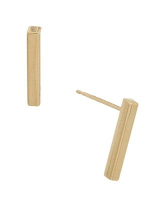 Italian Gold, Inc 10K 2Mm Bar Earrings