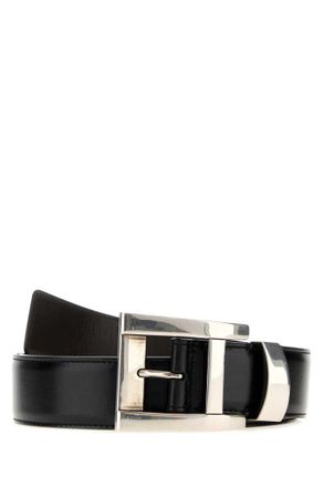 Versace Black Logo Buckle Belt