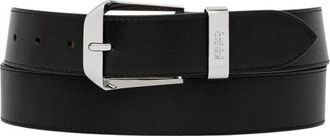 Kenzo Buckle Leren Riem - unisex - Riemen - Zwart - 75 CM - Leer - Accessoires