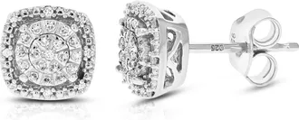 Vir Jewels 1/6 cttw Lab Grown Diamond Composite Earrings in Sterling Silver With Push Backs For Women