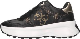 Guess Luckei Sneakers - Dames - Sneakers - Zwart - 36 EU - Leer - Schoenen