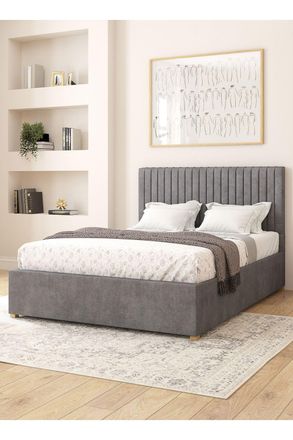 Aspire Home Accents Grant Electric Adjustable Bed Upholstered in Plush Velvet Fabric with Pocket Sprung Mattress UK Made in Grey | Size: Single