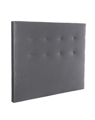 Home Heavenly Cabecero cama en tela velvet gris cama doble 150 cm
