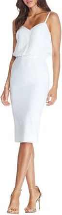 Dress The Population Alondra Blouson Sheath Dress in White at Nordstrom Rack, Size Xx-Small