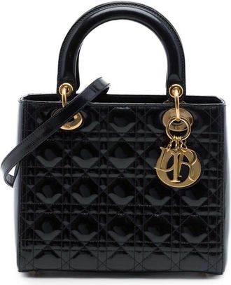 Dior Pre-owned Dior Medium Patent Cannage Lady Dior Ladies DTIQX8ZMR7DSNCTP