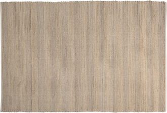 Macabane Alfombra rectangular de 300x400cm de yute y algod&oacute;n, beige/negro