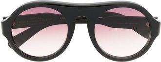 Chloé pilot-frame gradient-lens sunglasses - women - Acetate - One Size - Black