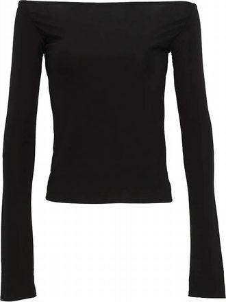 Aya Muse Womens Off-The-Shoulder Top In Black