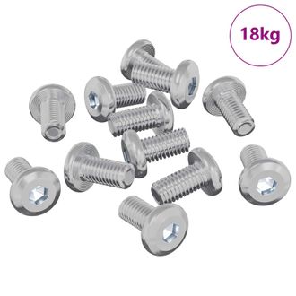 vidaXL Tornillo De Bloqueo Liso 4865 Pcs Plateado Acero Vidaxl