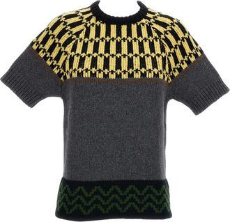 Marni Round-neck Truien - Dames - Ronde hals truien - Grijs - XS - Wol - Truien & Vesten