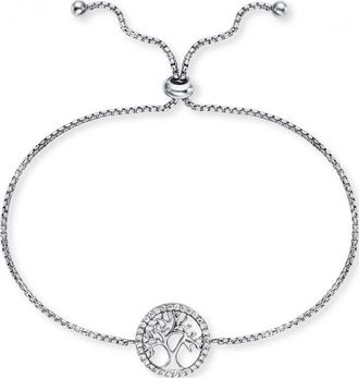Engelsrufer Womens ERB-LILTREE-ZI Ladies Tree of Life Bracelet - Silver - One Size