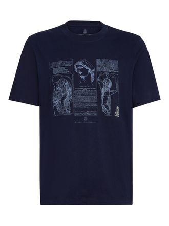 Brunello Cucinelli Printed Cotton T-Shirt-Uomo