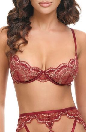 Oh là là Chéri Arielle Underwire Bra in Syrah/Frosted Almond at Nordstrom, Size Large
