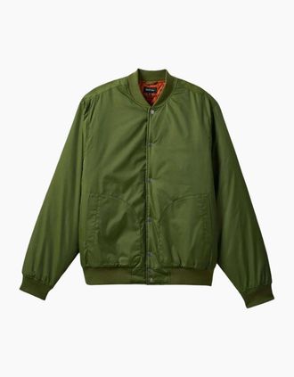 Brixton Mens Brixton Dillinger Flight Cypress Green Bomber Jacket - Size: Regular/40