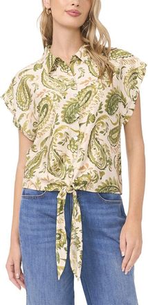 Vince Camuto Tie Front Collar Top