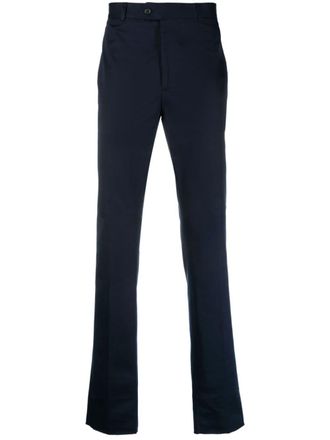 Fursac slim-fit cotton gabardine chinos - men - Elastane/Cotton/Cotton - 36 - Blue