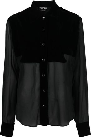 Tom Ford Black Silk georgette shirt