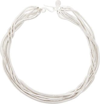 Sapir Bachar multi snake-chain necklace - Silver