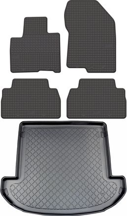 OEM Hyundai Santa Fe Iv Tm Suv Desde Agosto De 2018. Juego: Alfombrillas De Goma Para Coche + Alfombrilla Para Maletero