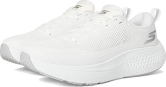 Skechers Go Run Supersonic Max, Womens Running Shoe, White Silver, 8 UK