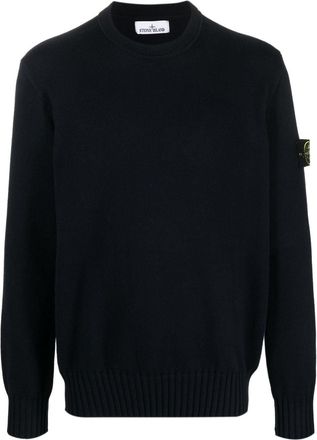 Stone Island Compass-motif cotton-blend jumper - men - Cotton/Elastomultiester - M - Blue