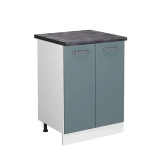 Vicco Mueble Bajo De Cocina R-line, Gris Azulado, 60 Cm, Et Antracita