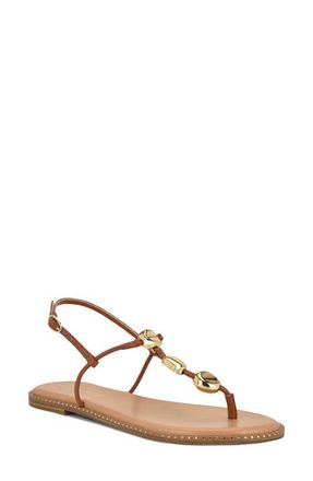 Nine West Derika T-Strap Sandal in Medium Brown at Nordstrom, Size 8.5